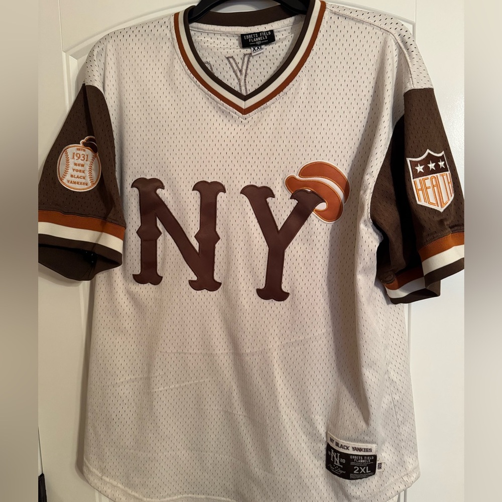 Ebbets Field Black Yankees jersey.